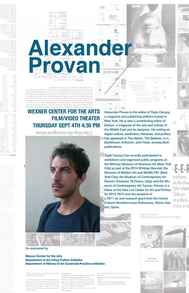 Alexander Provan Curatorial Talk