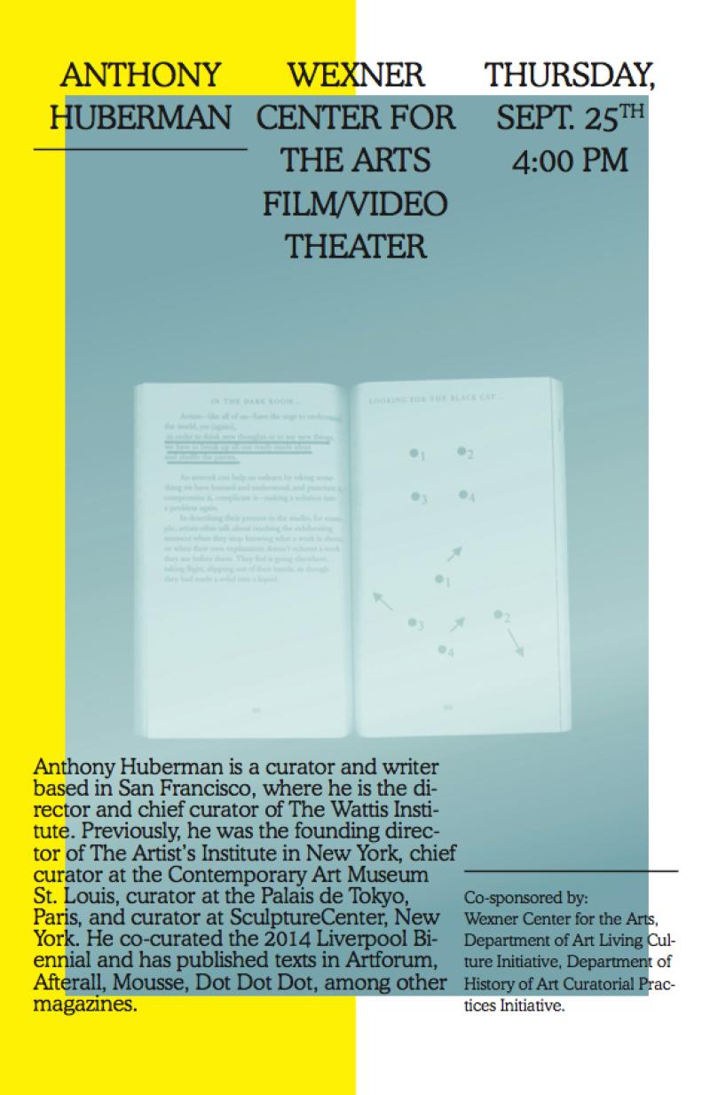 Anthony Huberman Curatorial Talk