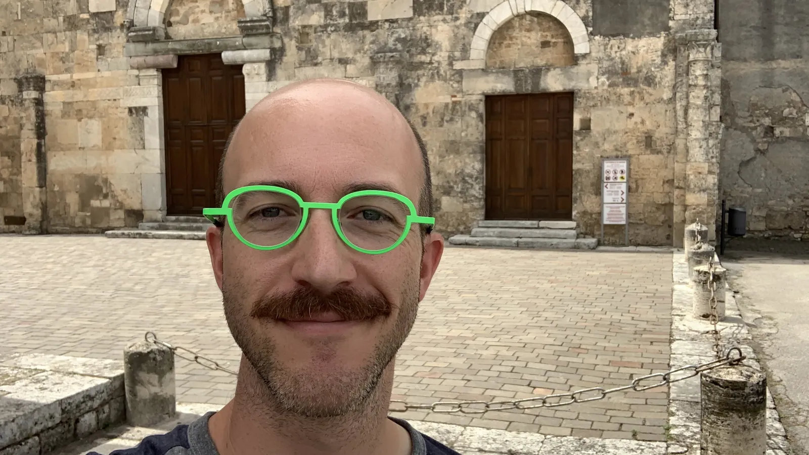 Professor Karl Whittington on his 2021 research trip to Italy