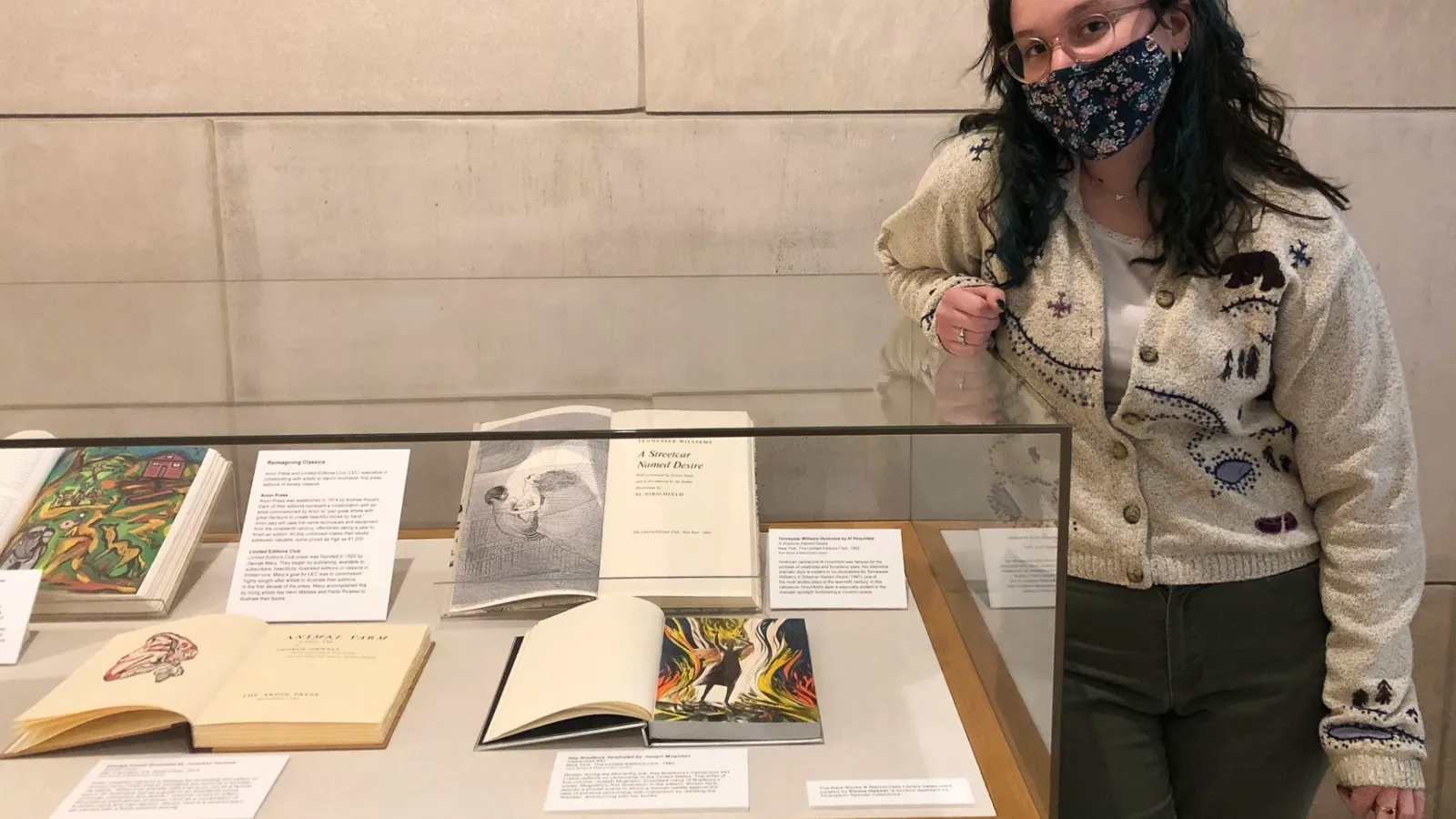 Emma Hassell with display
