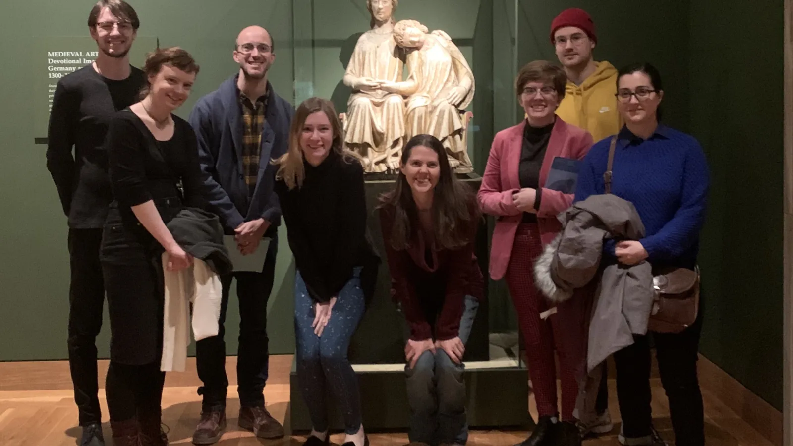 Group photo of the History of Art 8401 class at the Cleveland Museum of Art.