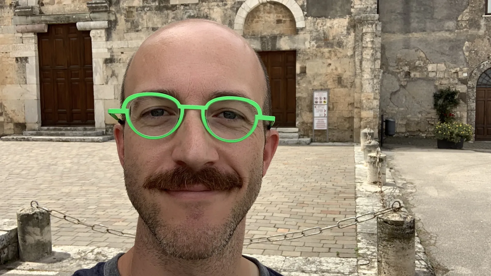 Karl Whittington on a research trip to Florence, Italy