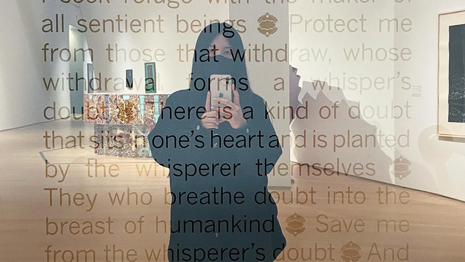 Stephanie at an art exhibit in New York
