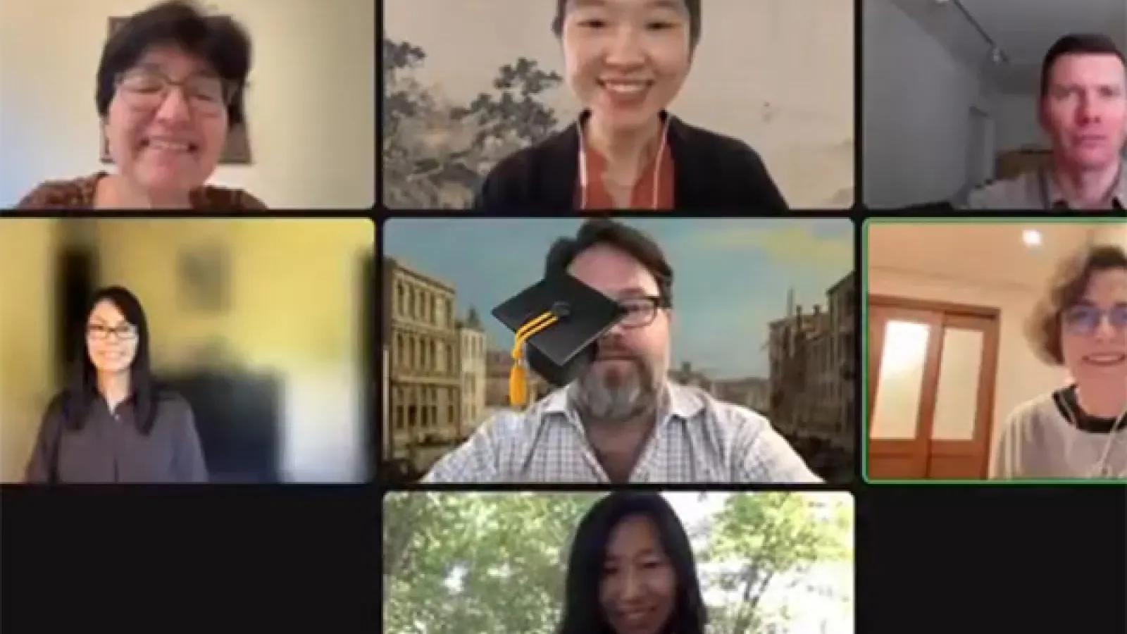 Zoom screenshot of Gillian Zhang's dissertation defense