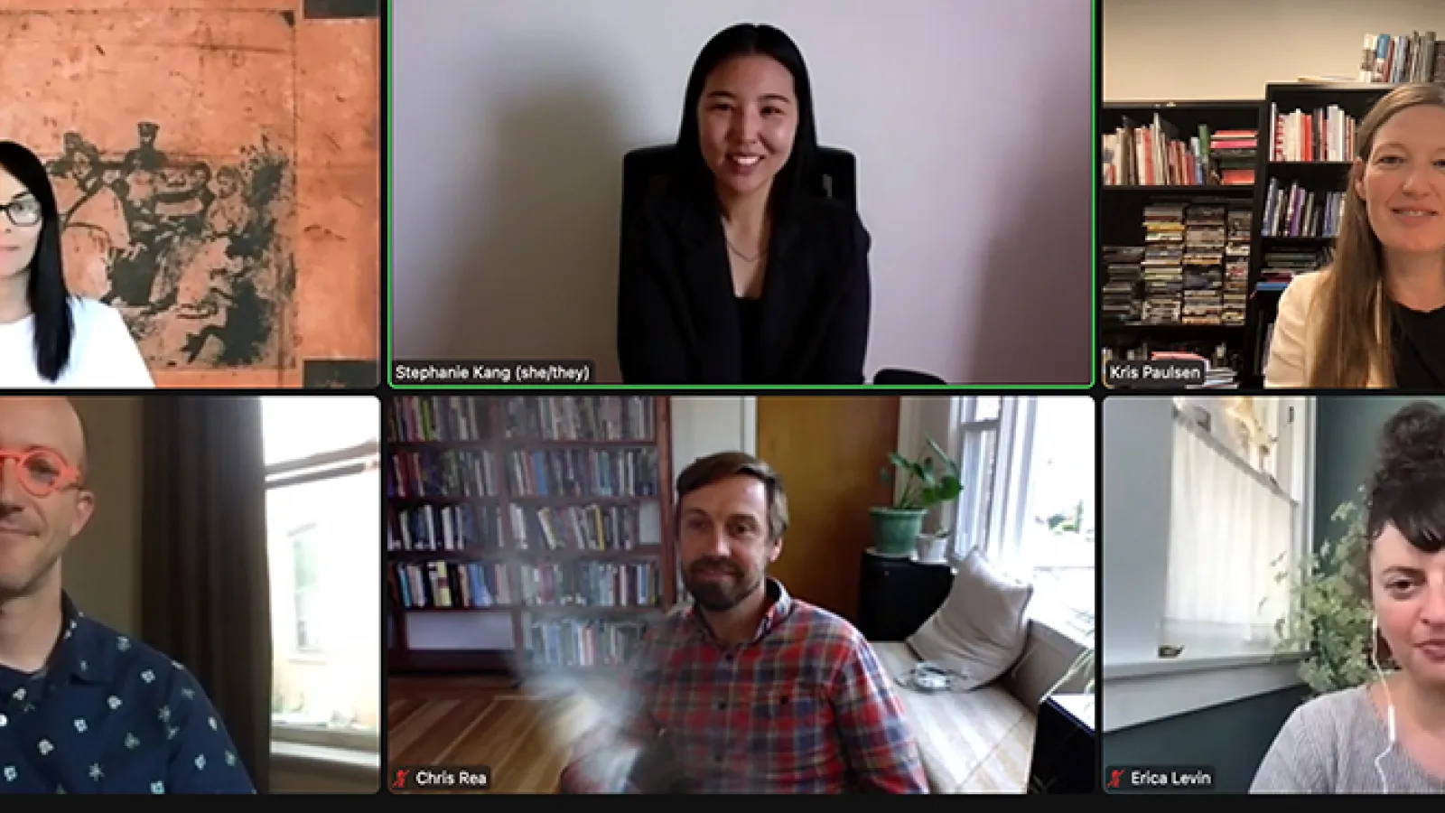 Zoom screenshot of Stephanie Kang's dissertation defense