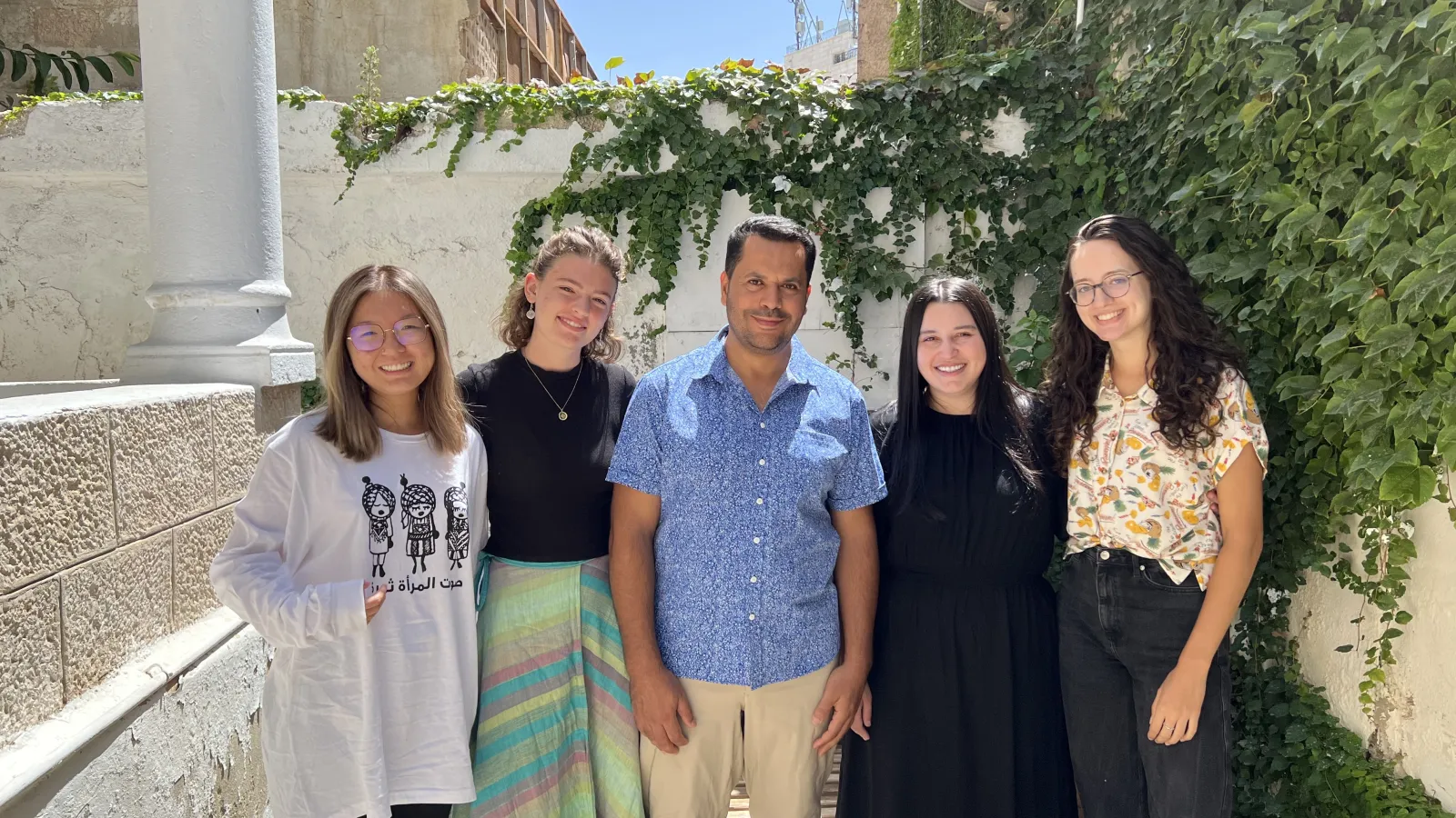 Dareen and her classmates at Sijal, who studied under Dr. Mohammad Abu Shuleh from Dickinson College.