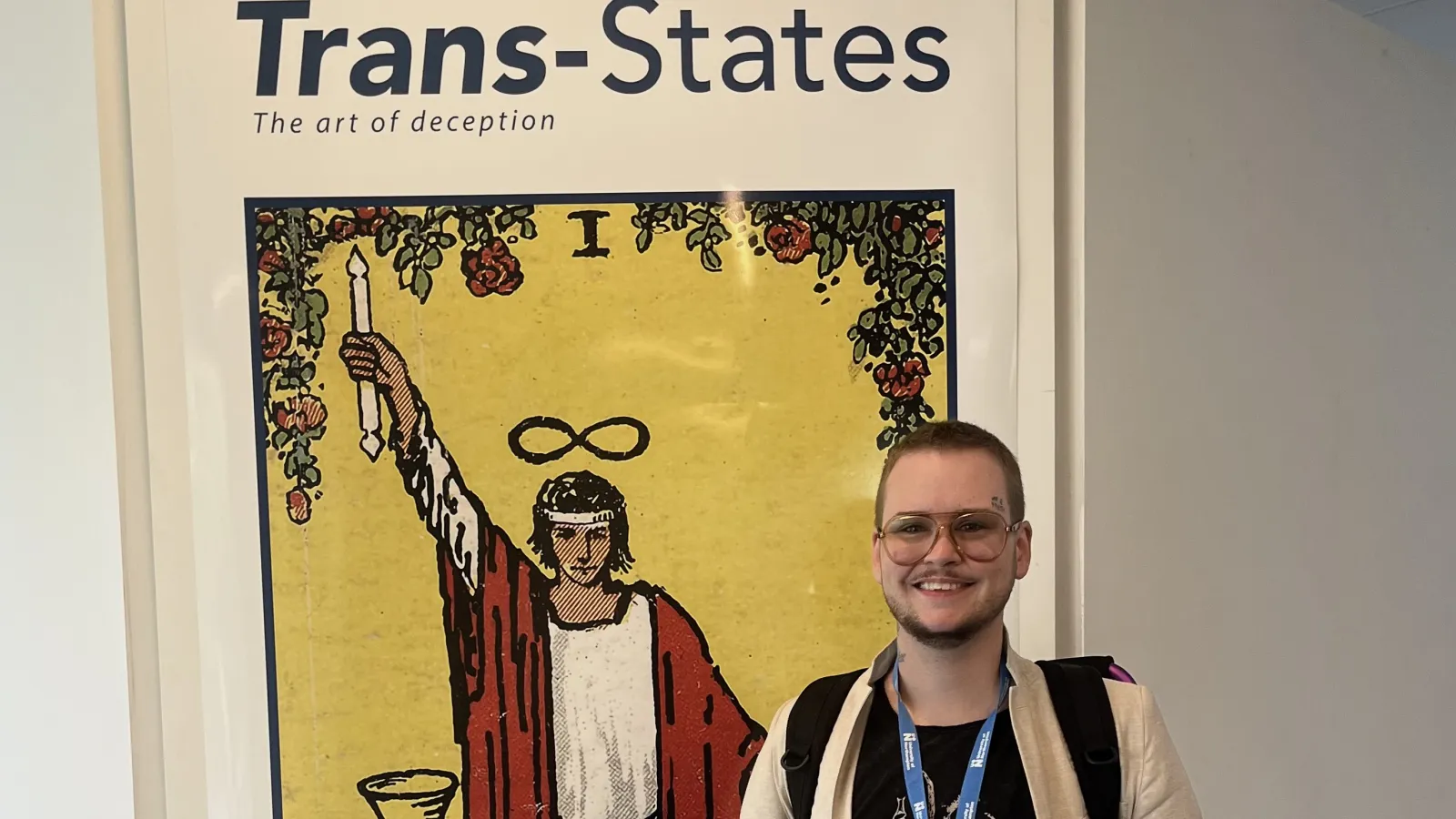 Cole with conference display