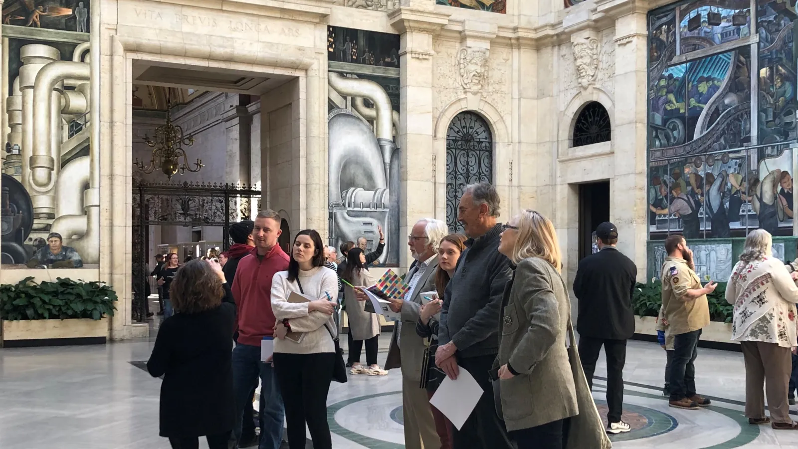 group in museum