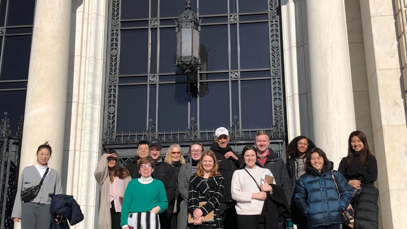 group photo on steps