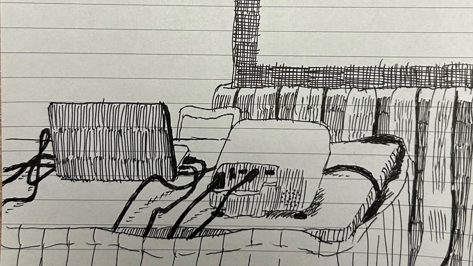 sketch of presentation equipment