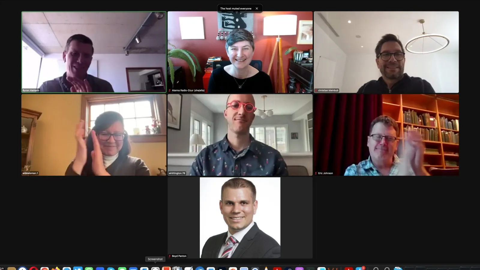 Screenshot of Zoom meeting