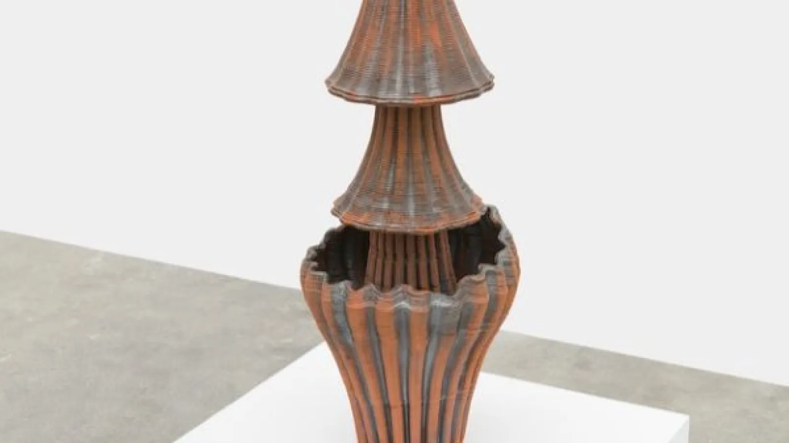 Sarah Rosalena sculpture installed in a gallery setting