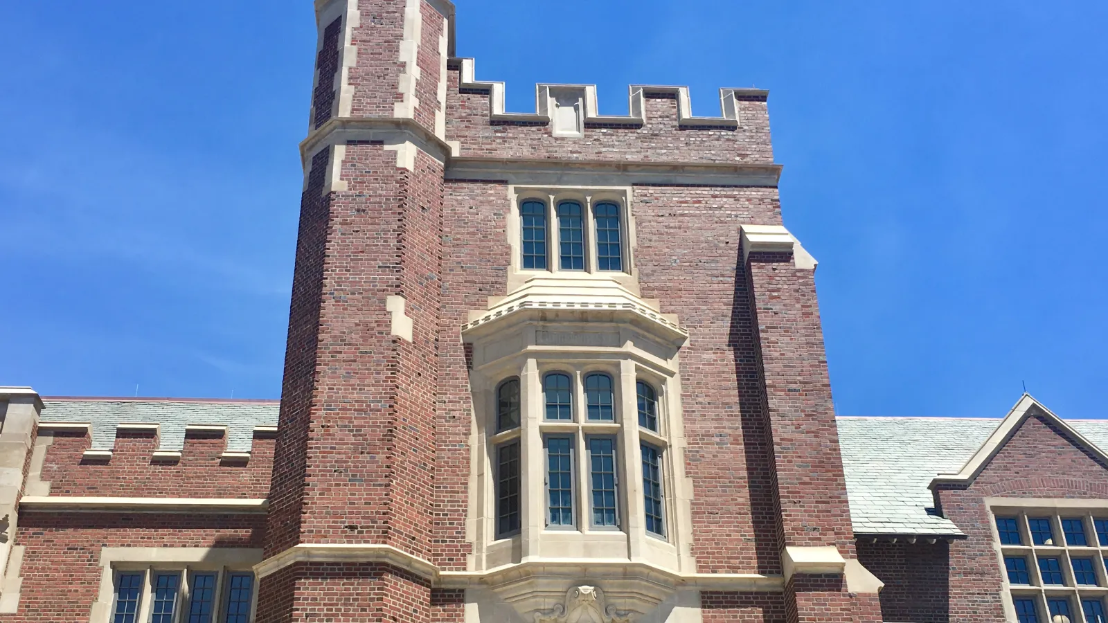 view of the front of Pomerene Hall on OSU main campus