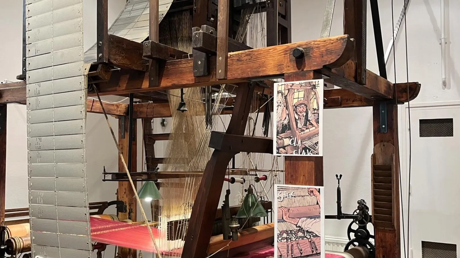 An antique printing press