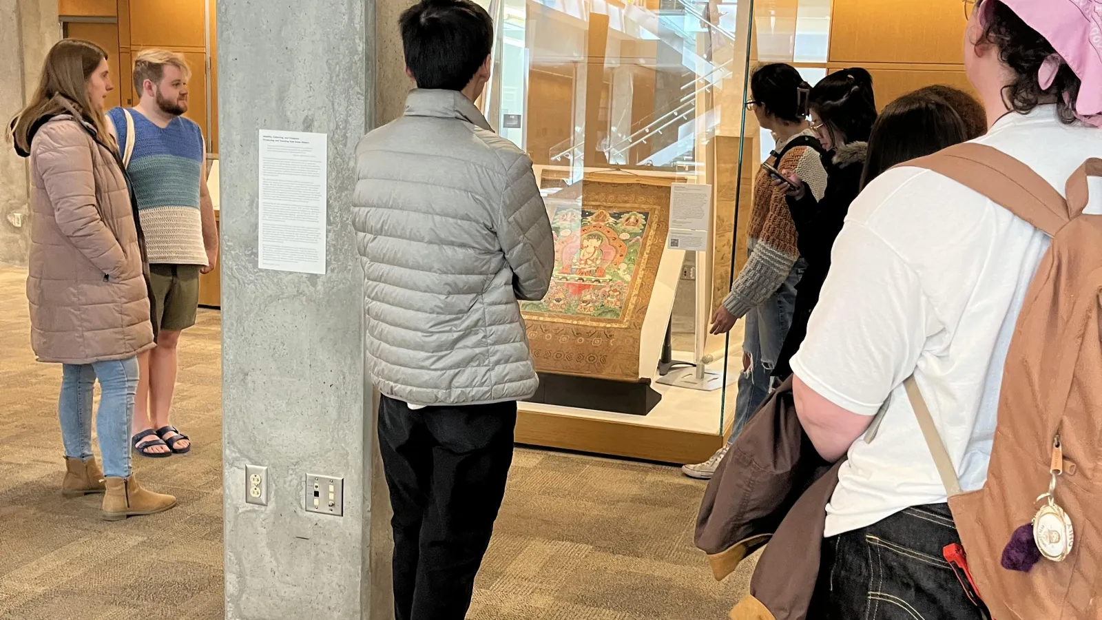 Students in the exhibition