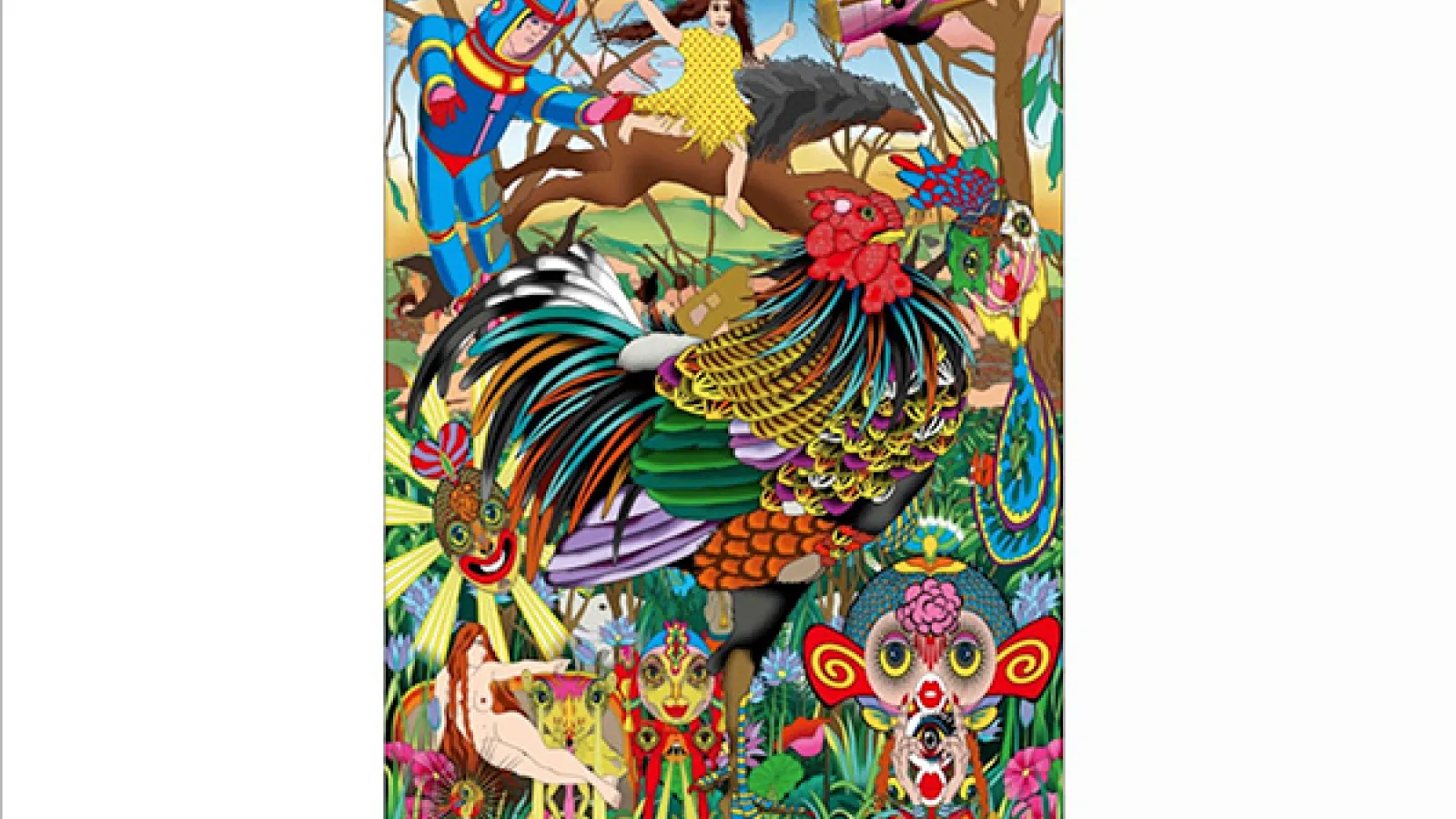 Artwork depicting the subject matter of Professor Kunimoto's 3/29 talk at the Institute of Contemporary Art, Miami. 