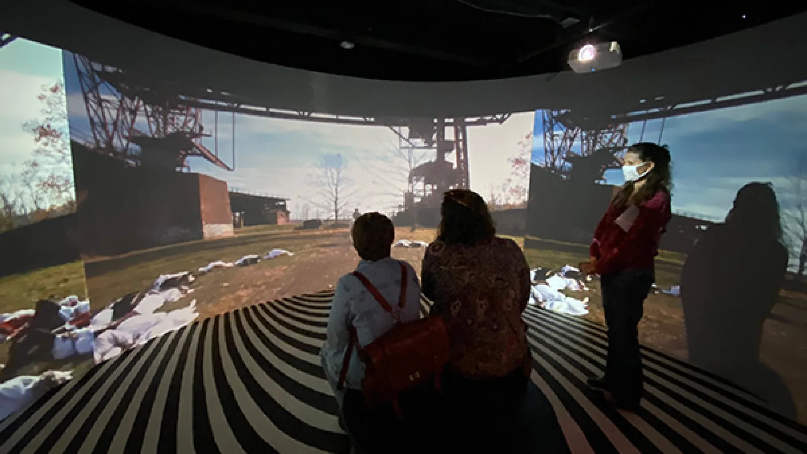 Ohio State PhD students visiting the Mattress Factory in Pittsburgh in October 2021