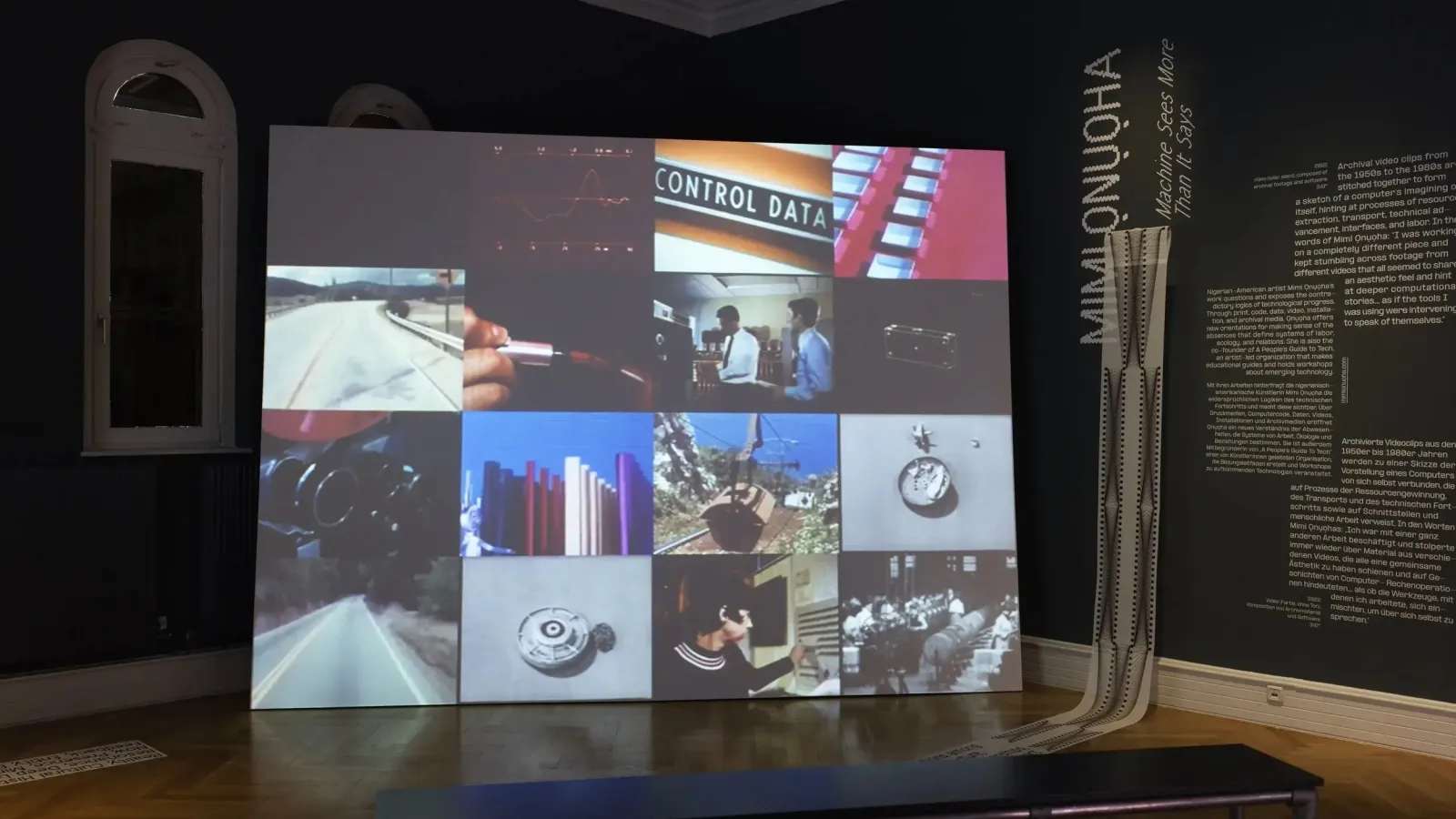 Artist Mimi Ọnụọha video installation