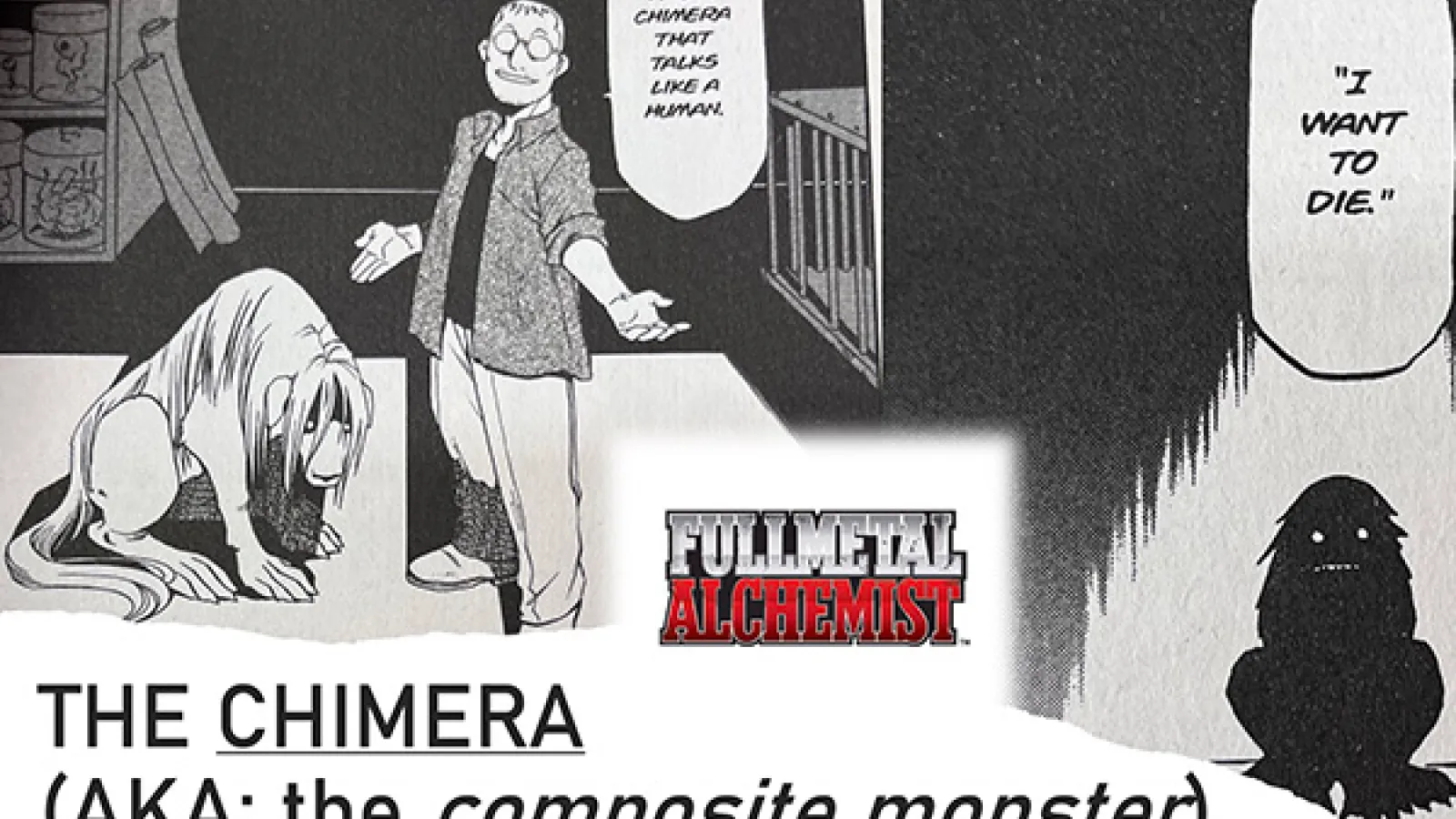 Sample cartoon slide, titled 'The Chimera'