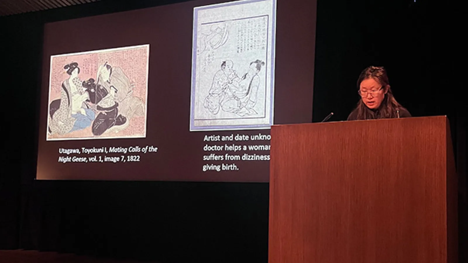 Christy Sher presenting at the symposium