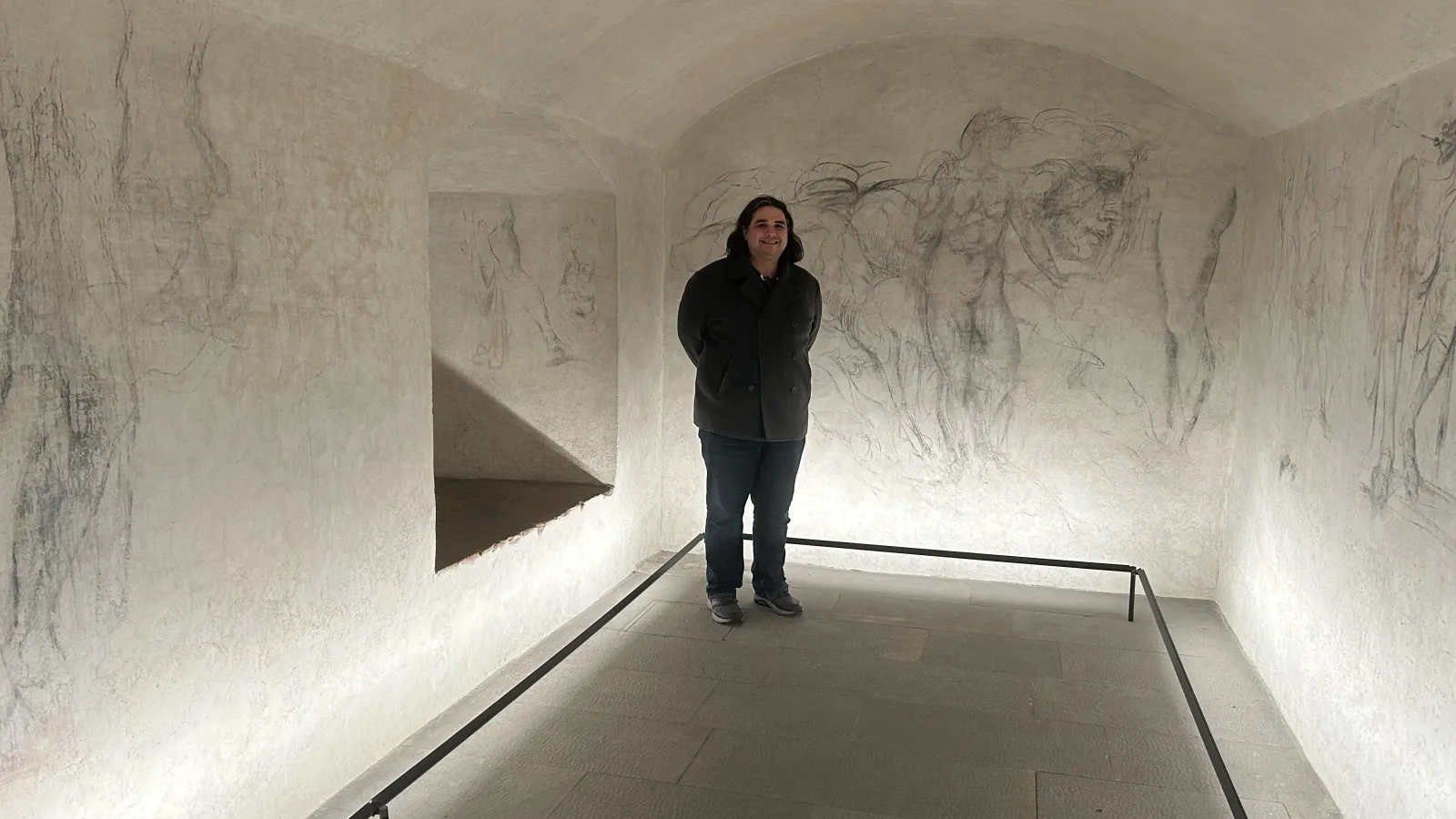 Tony standing in the museum