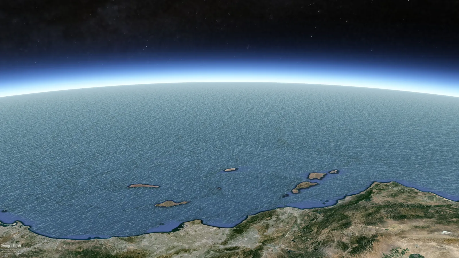view of california from space