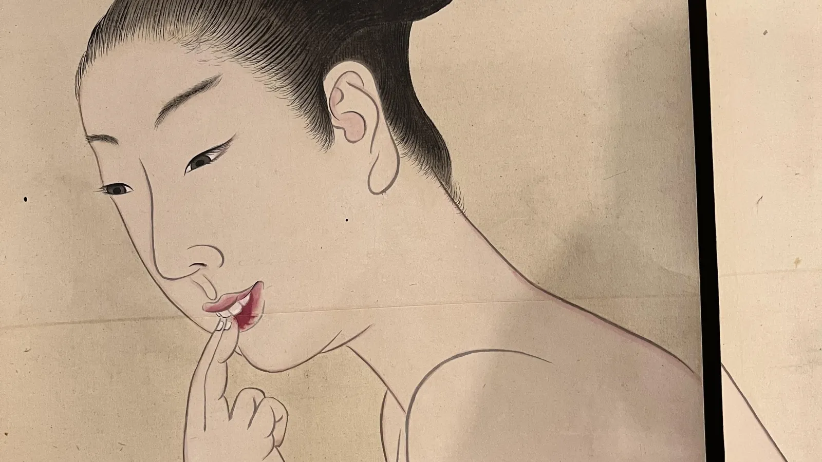 drawing of a women's side profile