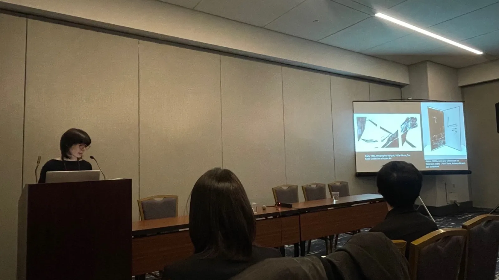 Michiko Kubota presenting at CAA conference