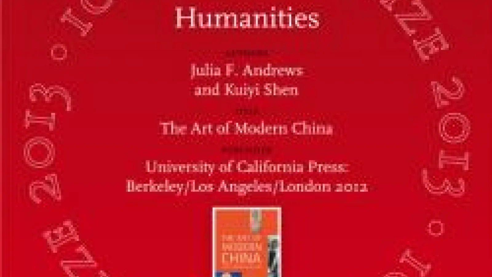 Icas Book Prize Humanities for "The Art of Modern China"