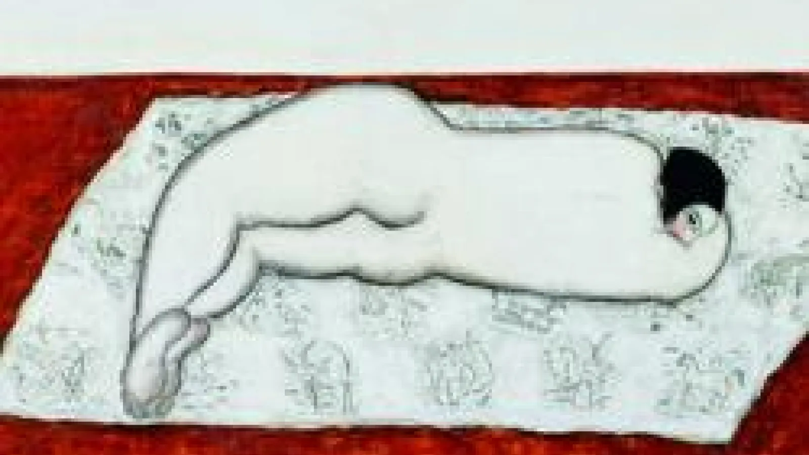 Sanyu, Nude on Tapestry, 1929