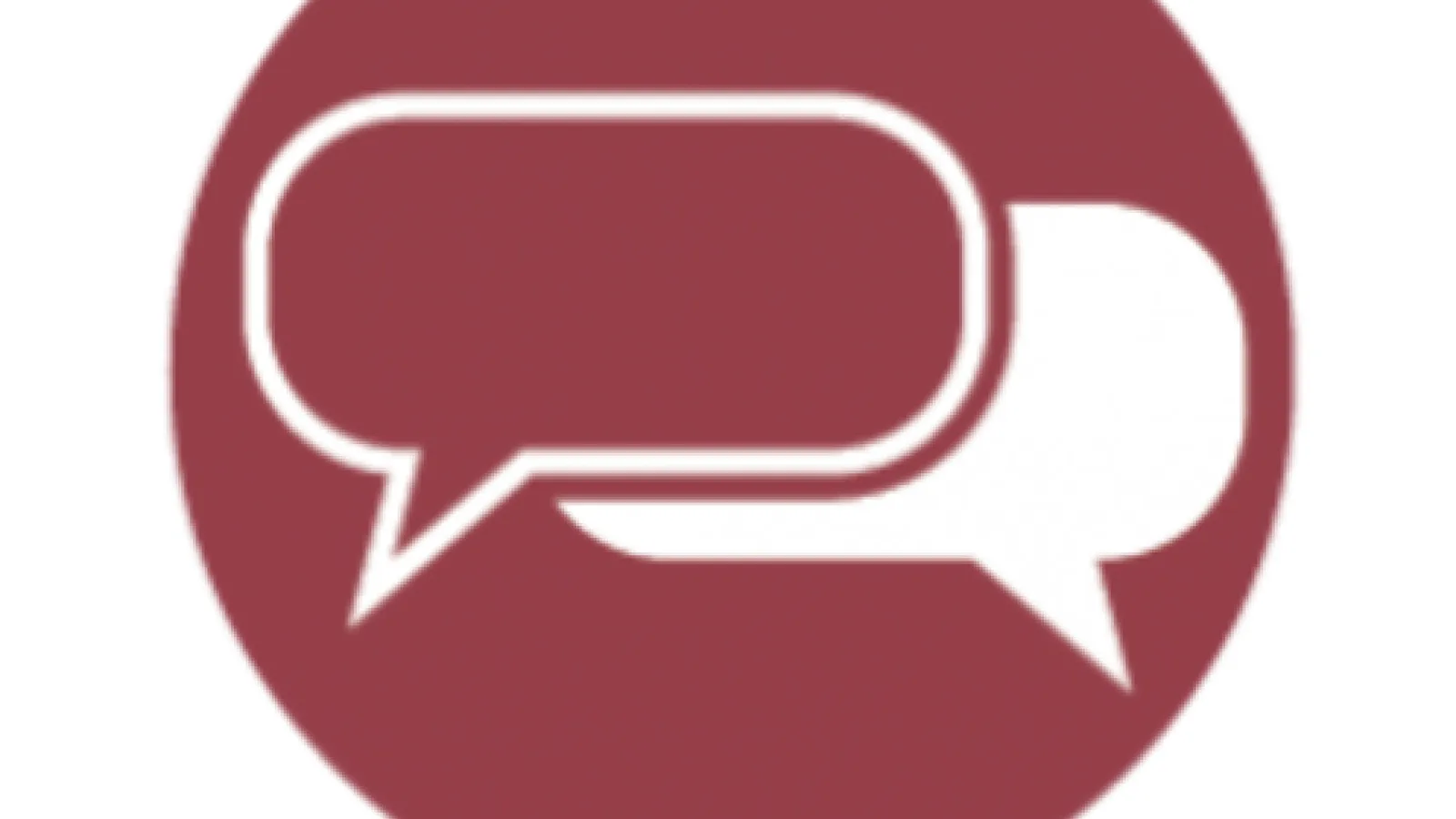 two chat bubbles overlapping