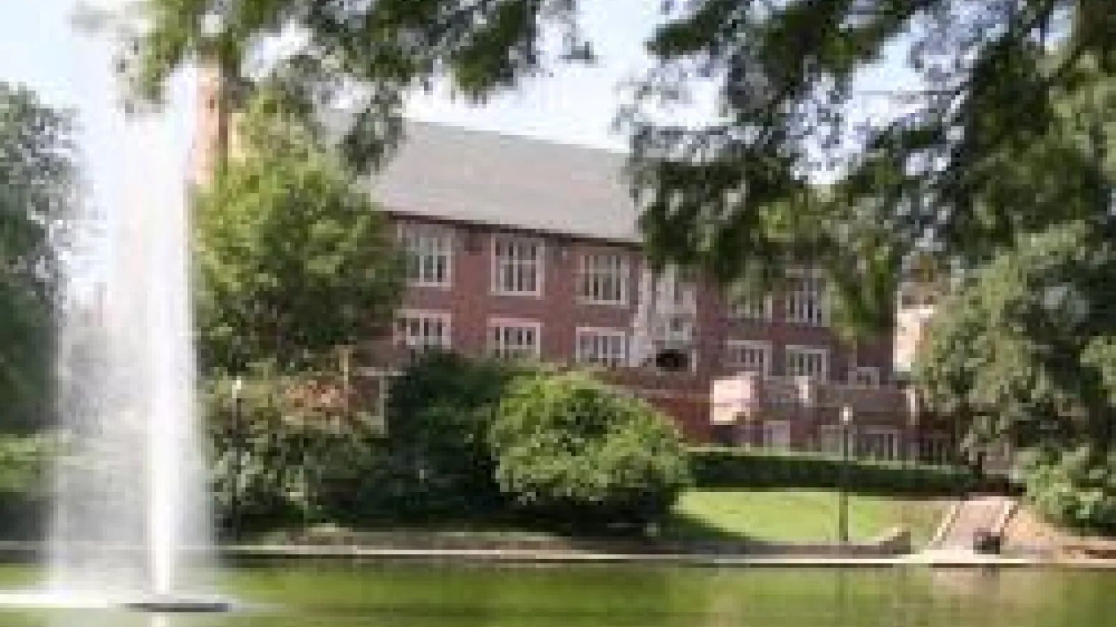 Mirror Lake in front of Pomerene Hall