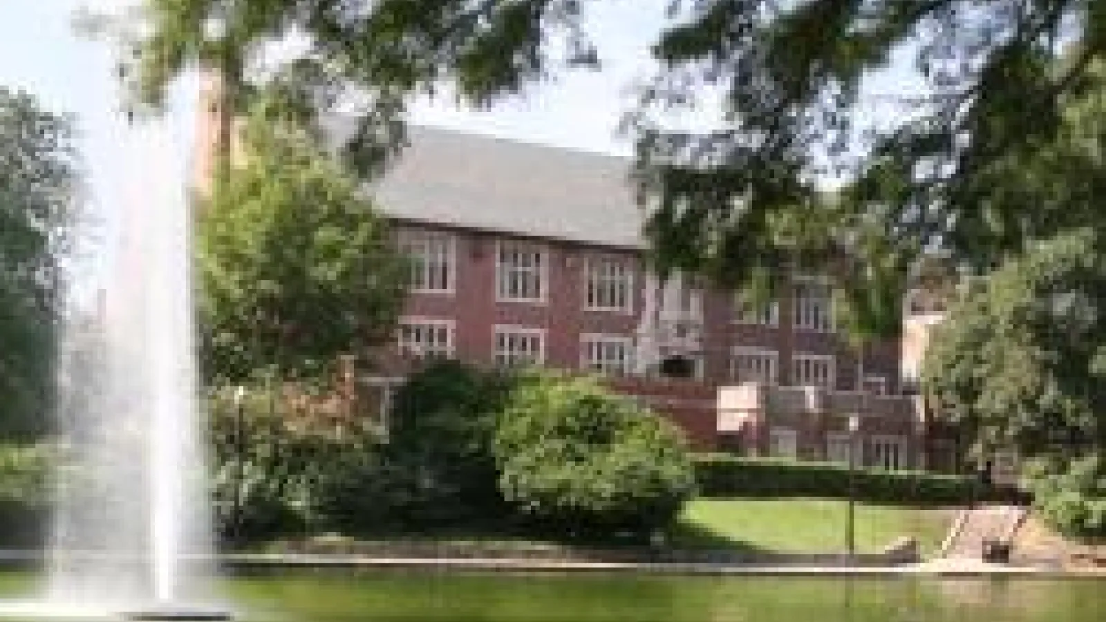 Mirror Lake in front of Pomerene Hall