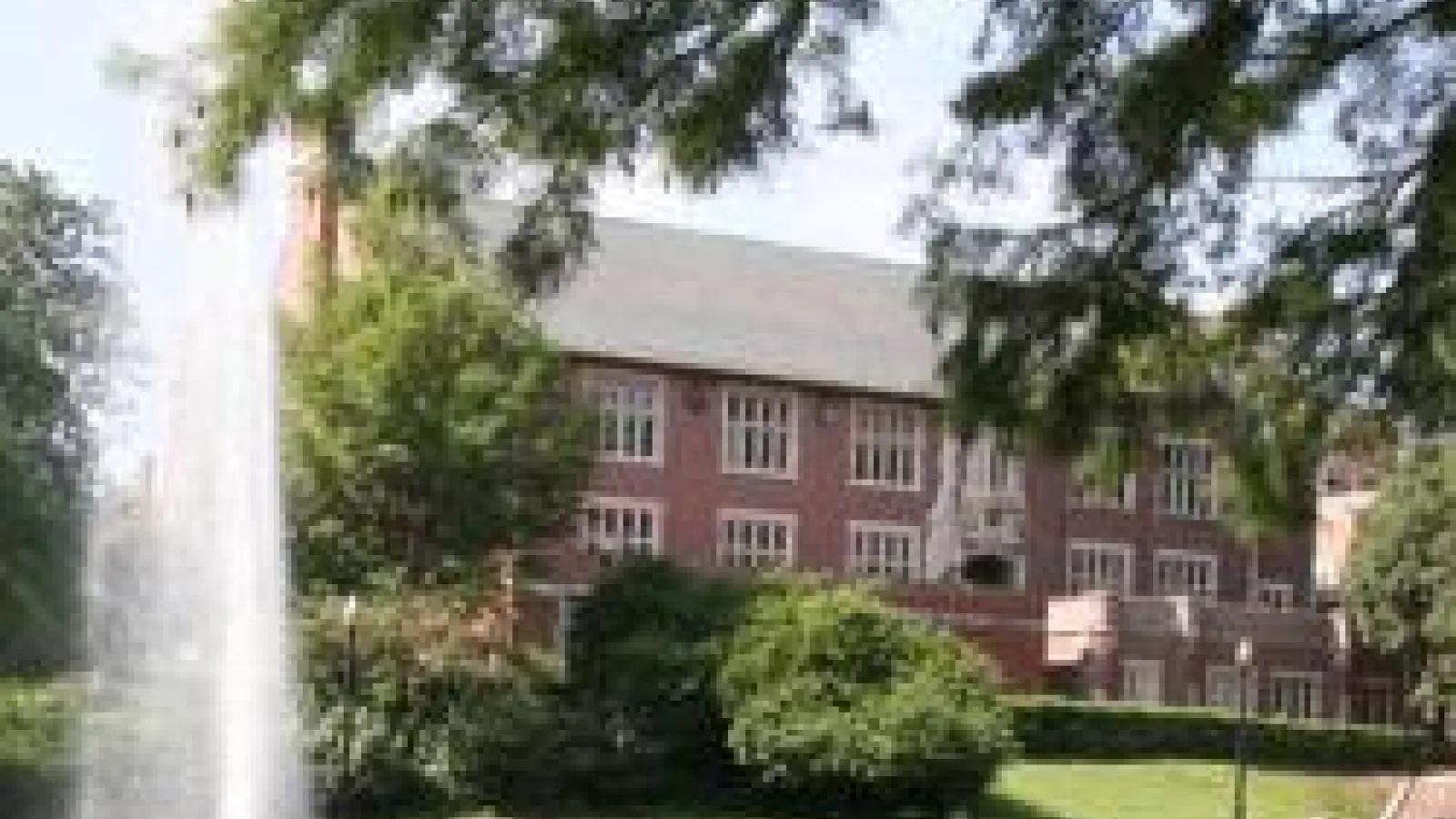 Pomerene Hall and mirror lake