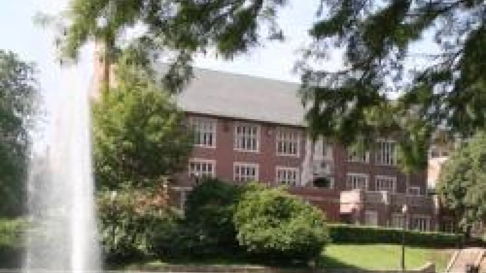 Mirror Lake in front of Pomerene Hall