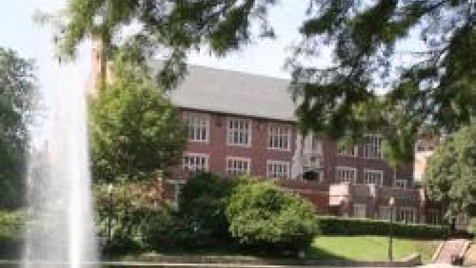 Pomerene Hall and mirror lake