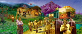 Judy Baca, Migration of the Golden People, Mural, 2002. Central American Resource Center, Los Angeles, California.