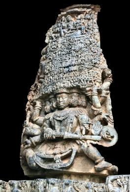 Ravananugraha, sculpture, ca. 1150, Karnataka, India.