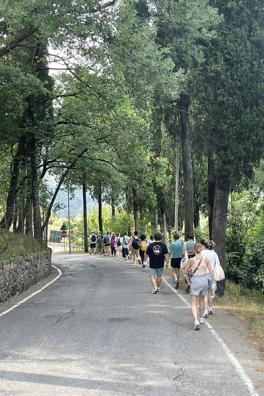 The group on a hike outside the city of Florence