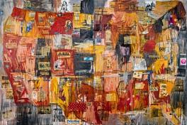 Jaune Quick-to-See Smith, I See Red: Indian Map, 1992