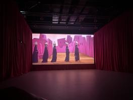 Dareen Hussein's conference presentation, artist Wael Shawky