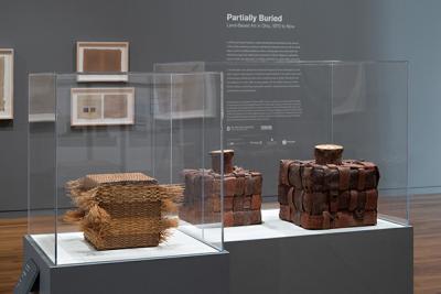 An installation view of "Partially Buried" at the Columbus Museum of Art