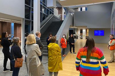 Department members gather at the Wexner Center for the Arts