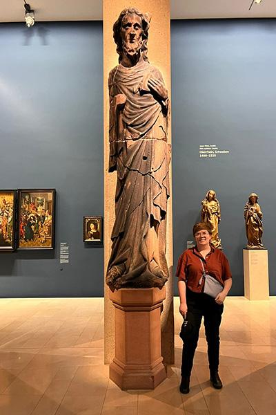 Maggie Wilson inside a museum