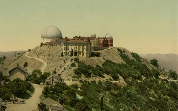 landscape with buildings on a hill