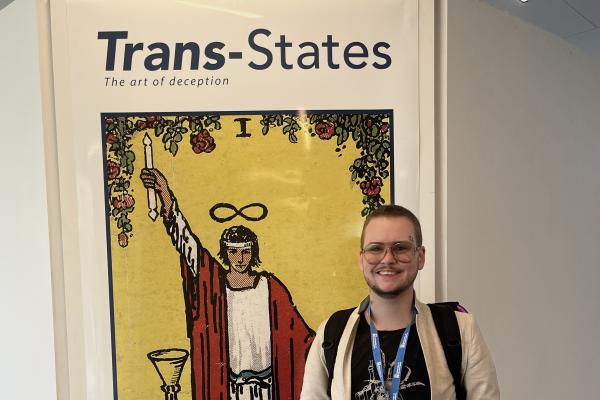 Cole with conference display