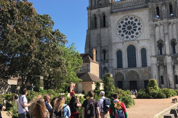 OSU students at Chartres Cathedral
