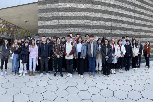Professor Christina Burke Mathison and Class outside the Cleveland Museum of Art