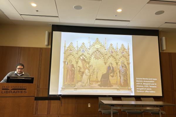 A title slide of Tony's presentation shown at the Vagantes Conference on Medieval Studies