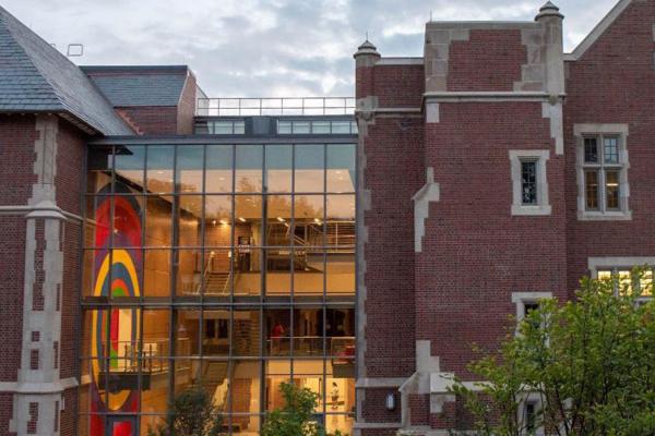 An exterior view of Pomerene Hall, home of the Department of History of Art